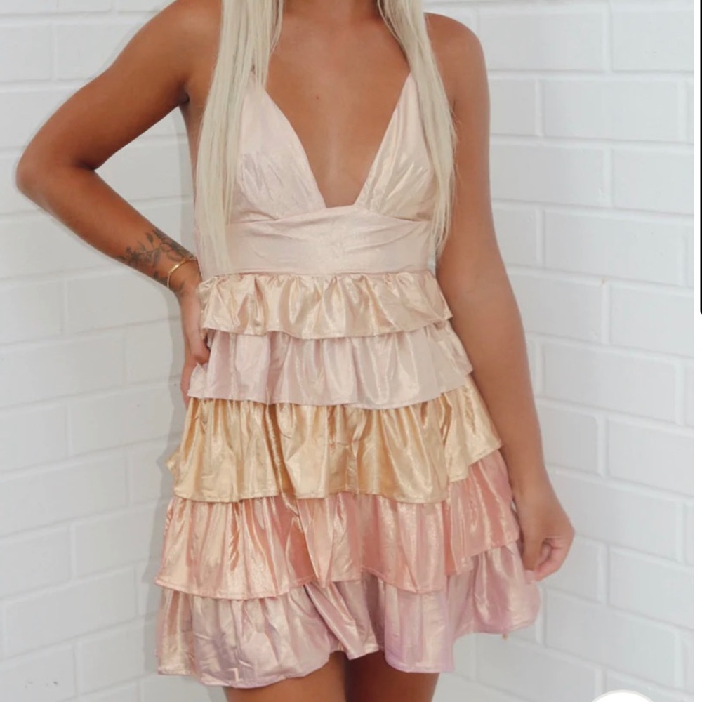brand new gold dress